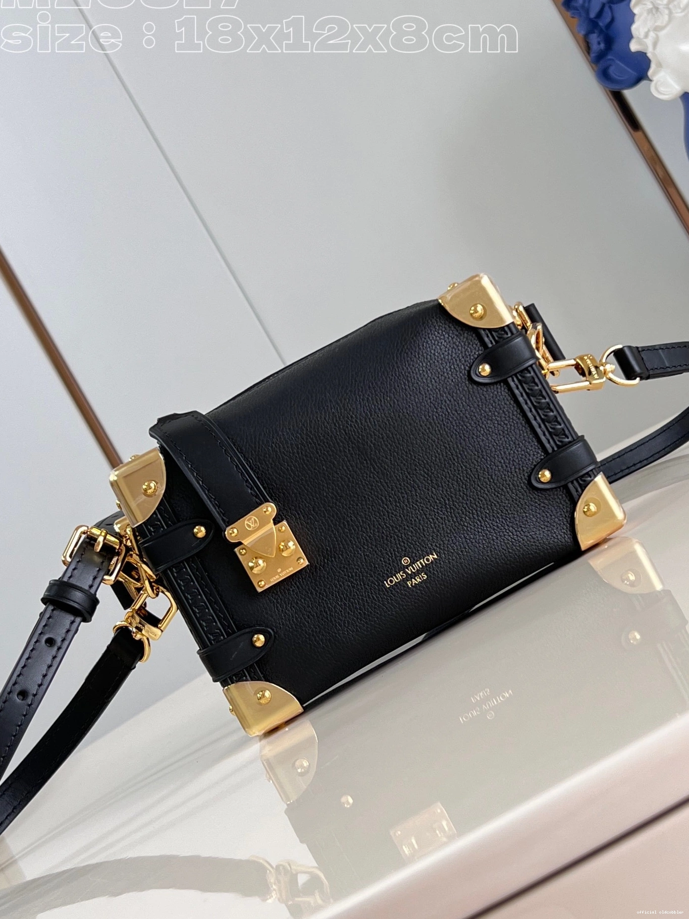 Official oldcobbler Side Trunk VUITTON LOUIS PM-18*12.5*8CM 0809